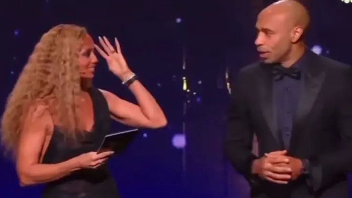 Thierry Henry Corrects Kate Scott's Pronunciation During Ballon d'Or Show