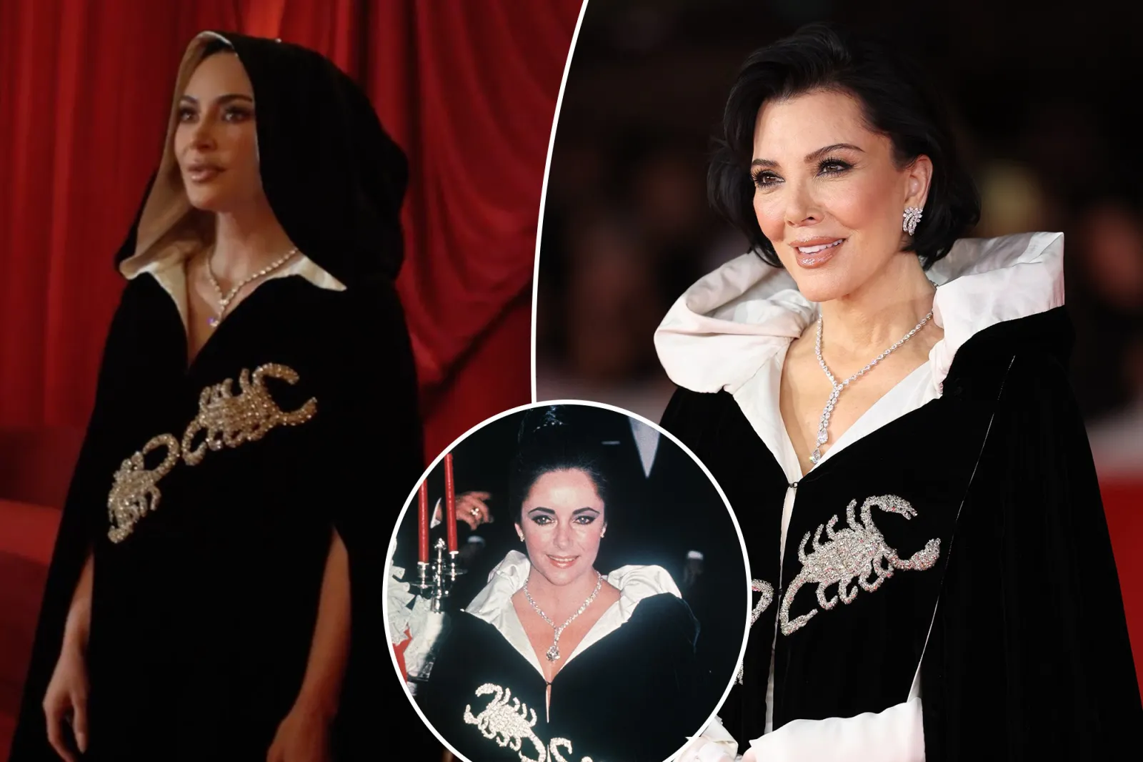 Elizabeth Taylor's Scorpio Cape Ends Up With Kris Jenner and Kim Kardashian