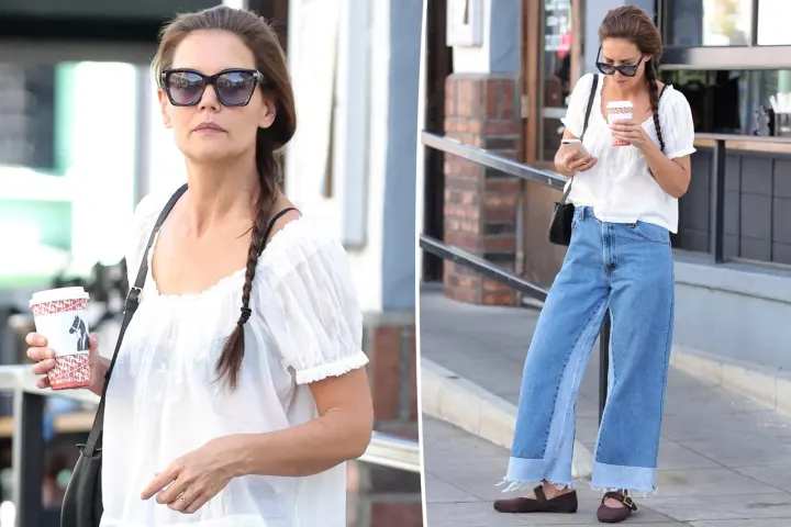 Katie Holmes Chocolate Brown Flats Offer Comfort and Fall Style for Under $100