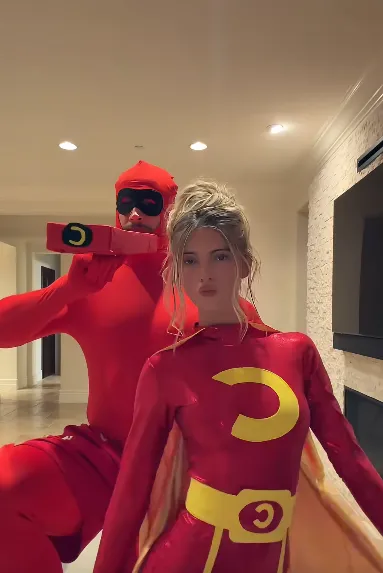 Nick Bosa and Ella Ailiff Dress Up in Cartoon Costumes for Halloween