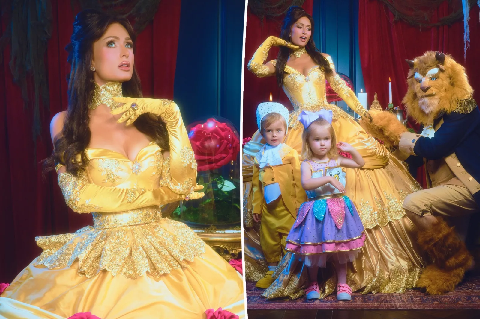 Paris Hilton Dresses as Belle for Fairy-Tale Halloween