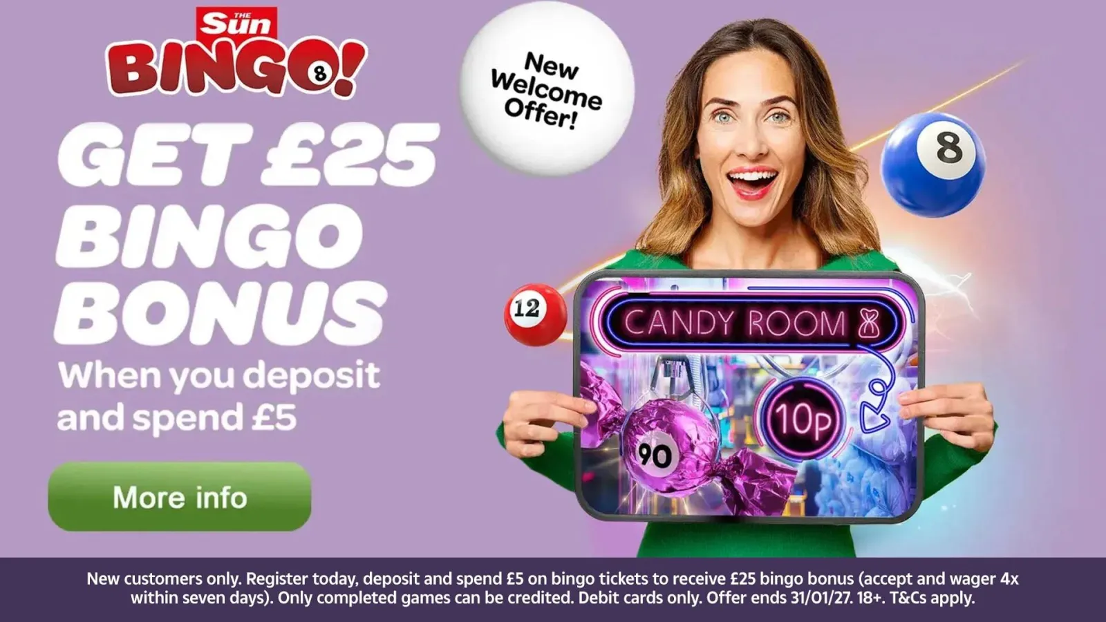 Sun Bingo Grants New Players a £25 Bonus After £5 Spend