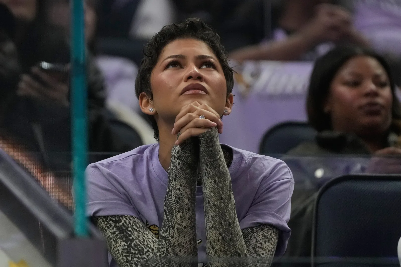 Zendaya Cheering for Valkyries at WNBA Finals Game 5
